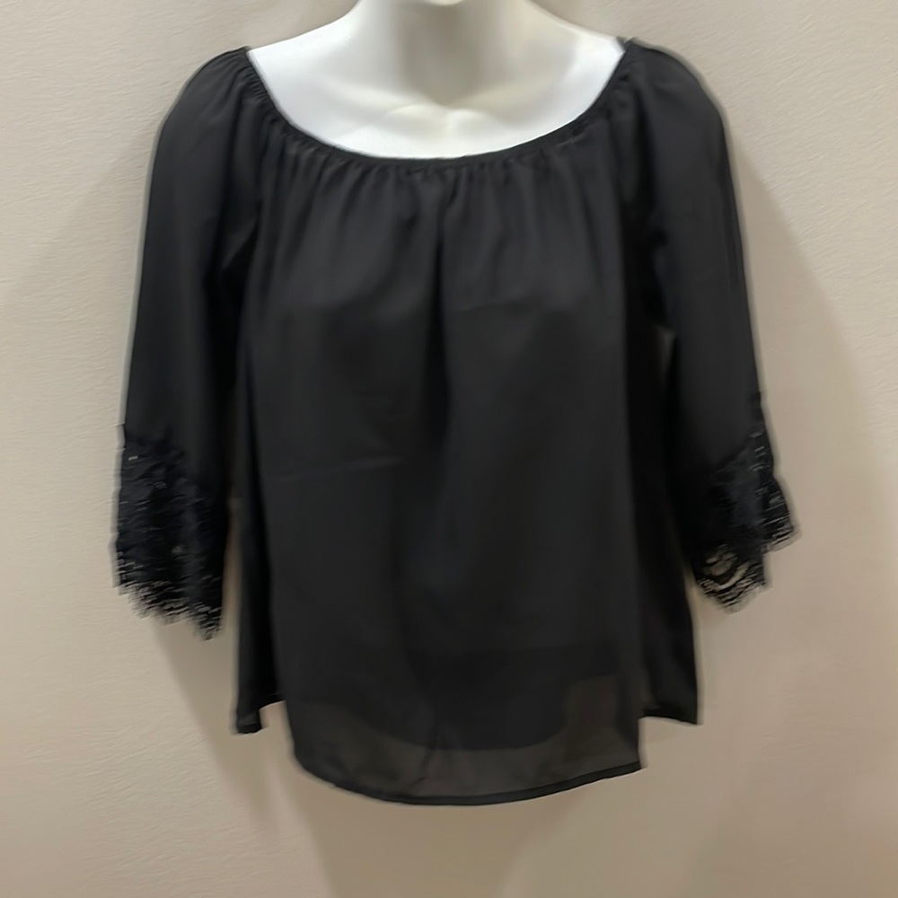 Back Odd Shoulder Dressy Top - Size Small
